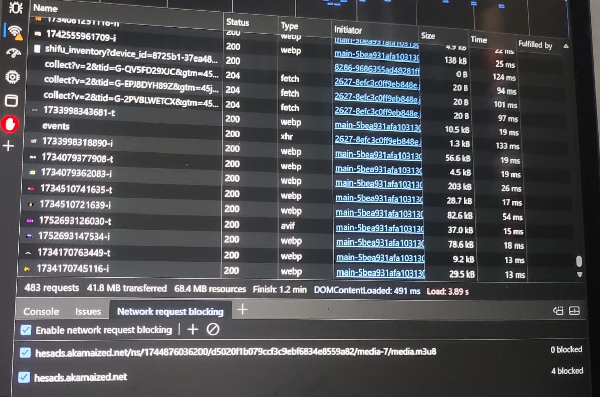 JioStar Network Request Blocked